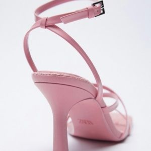 Zara leather sandals! NWT size 10 pink!